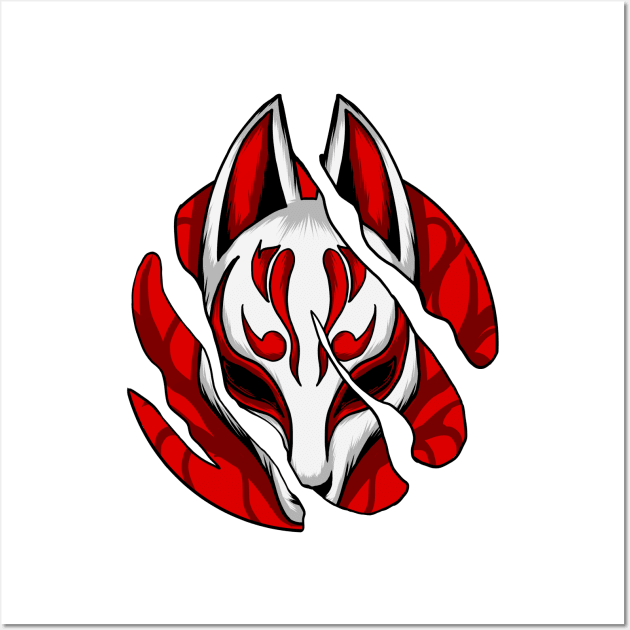 kitsune mask Wall Art by Amartwork